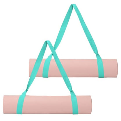 Yoga Mat Straps for Carrying, Adjustable Exercise Mat Sling Holder Multi Purpose Mats Carrier - color: Light Blue