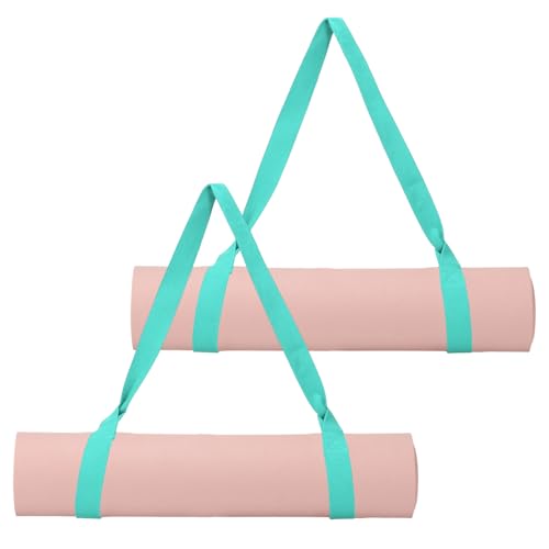 Yoga Mat Straps for Carrying, Adjustable Exercise Mat Sling Holder Multi Purpose Mats Carrier - color: Light Blue