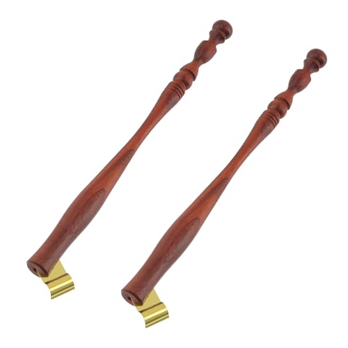 2pcs Oblique English Calligraphy Dip Pen Nib Holder, Red Brown | with Multi-Fit Brass Flange, Wooden Ink Pen, Oblique Pointed Pen Nib Holders, for Drawing, Signing, Painting, Writing - color: Red Brown