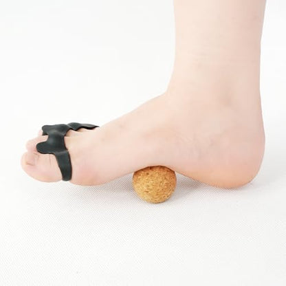 Foot Massage Roller Recovery and Massage Kit – Cork Roller Ball, Silicone Toe Spreaders (2), Toe Stretch Band – Plantar Fascia Relief, Foot Pain Recovery, Yoga & Daily Care