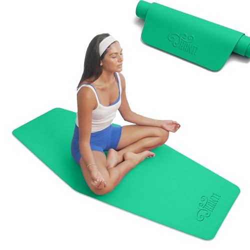Shanti Diamond Series Yoga Mat - Diamond Shape to expand your Practise, UltraGrip surface, High dencity Cushioning for, Yoga, Pilates, Stretching & Home fitness. - color: Forest Green