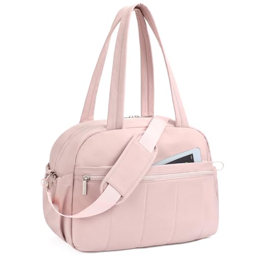 Handbag for Women Yoga Bag Large Capacity Yoga Pad Buckle with Shoe Compartment Water Bottle Sports Gym Bag Travel - color: D01-3 Pink