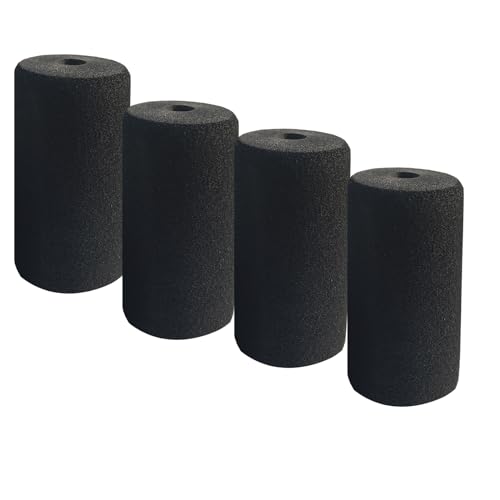Foot Foam Pads Rollers Replacement,Replacement foam pads,Machine tube leg foam roller pad replacement,Roller Pad for Leg Extension for Weight Bench,Inversion Table and gym exercise equipments - size: 6.4"*3.5"*20mm 4PCS