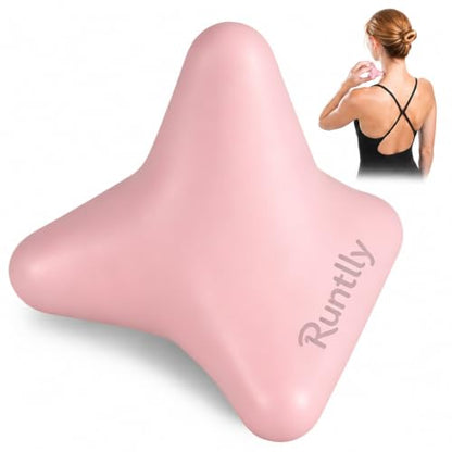 Trigger Point Massage Tool, 3" × 2.6", Deep Tissue Manual Massage Ball for Muscle Knots & Myofascial Release, Physical Therapy Tool for Plantar Fasciitis, Foot Hand Hip & Back Soreness Relief - color: Pink