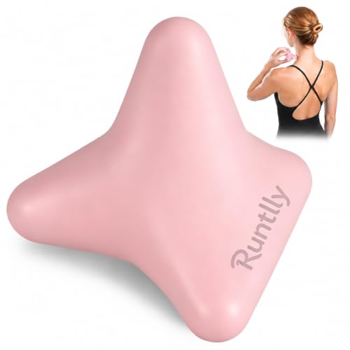 Trigger Point Massage Tool, 3" × 2.6", Deep Tissue Manual Massage Ball for Muscle Knots & Myofascial Release, Physical Therapy Tool for Plantar Fasciitis, Foot Hand Hip & Back Soreness Relief - color: Pink
