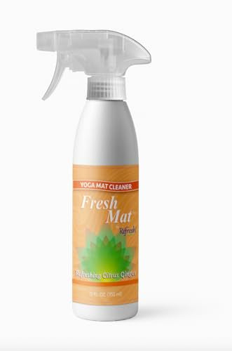 Fresh Mat Yoga Mat Cleaner Spray - Natural Deodorizing Cleaner for Yoga Mats & Fitness Equipment - No-Rinse, Residue-Free Formula with Witch Hazel & Essential Oil, Refreshing Citrus Ginger (12 fl oz). - size: 12 Fl Oz (Pack of 1)