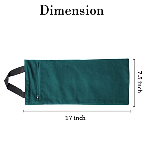 Yoga Sand Bag, Cotton Unfilled for Yogas, Weights & Resistance Training, Portable Weightlifting Sandbag - color: Bottle Green