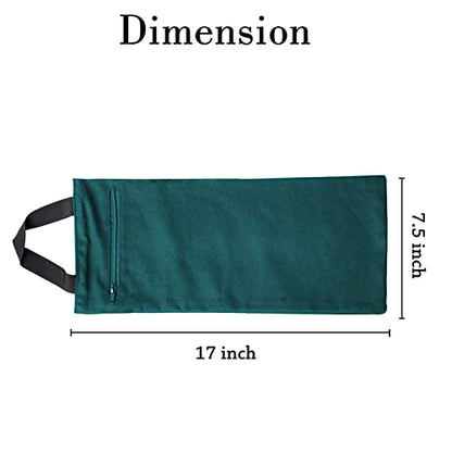 Yoga Sand Bag, Cotton Unfilled for Yogas, Weights & Resistance Training, Portable Weightlifting Sandbag - color: Bottle Green