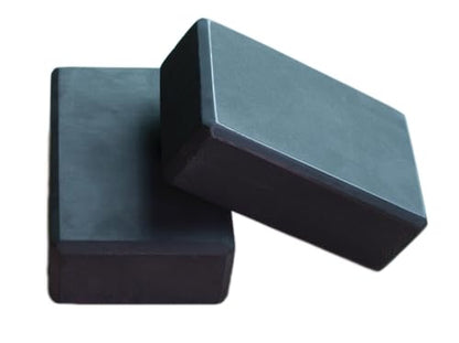 Yoga Block High Density EVA Foam Blocks 2 Packs 9"x6"x3" Each, Supportive, Lightweight with Beveled Edges for Yoga, Pilates, and Meditation - color: Black