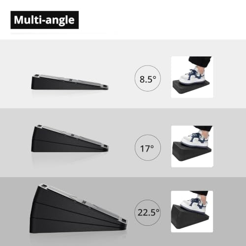 Slant Board for Calf Stretching, 6 Packs Adjustable Angles Non-Slip Rubber Slant Board,Squat Wedge Stretcher Equipment for Physical Therapy Home Exercise,Calf Stretch Wedge Improve Lower Leg