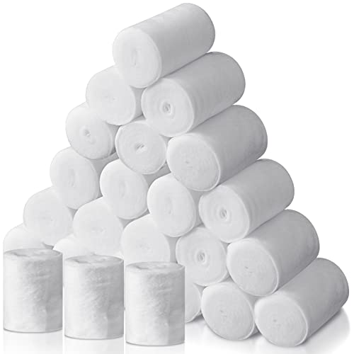Treela 24 Rolls Cotton Cast Padding Individually Wrapped,3 Inch x 8.9 Ft | Soft Undercast for Plaster Casts, Pet Bandages, Halloween Mummy Decor, Mask Making, Art Projects, Comfortable Wrap - size: 3 Inch x 8.9 ft