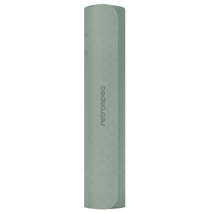 Retrospec Zuma Yoga Mat 6mm Thick Non-Slip TPE Exercise Mat | Cushioned Workout Mat for Yoga Pilates and Home Stretching | 72 x 24 with Carrying Strap