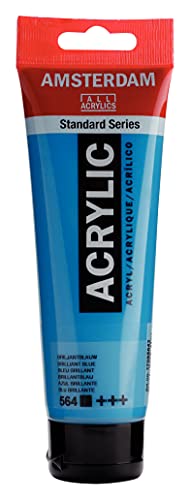 Amsterdam Standard Series Acrylic Tube 120ml Brilliant Blue 564 (17095642) - color: Brilliant Blue, size: 4.06 Fl Oz (Pack of 1)