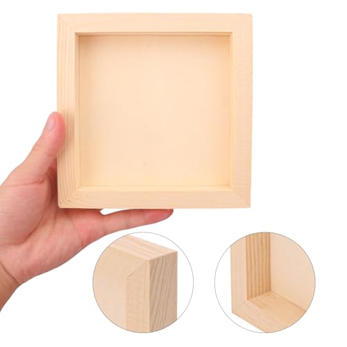 26 Pack Unfinished Wood Canvas Boards for Painting - 6 x 6 Inch Square Wooden Panels and Painting, DIY Handicrafts, Home Decoration（Thickness 0.98 inch）