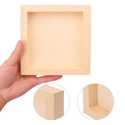 26 Pack Unfinished Wood Canvas Boards for Painting - 6 x 6 Inch Square Wooden Panels and Painting, DIY Handicrafts, Home Decoration（Thickness 0.98 inch）