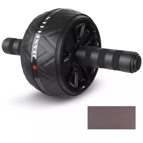 Ab Roller Wheel and Knee Mat, Abs Workout Equipment for Abdominal & Core Strength Training, Home Gym Fitness Exercise Wheels for Women Men, Abdominal Wheel - color: black