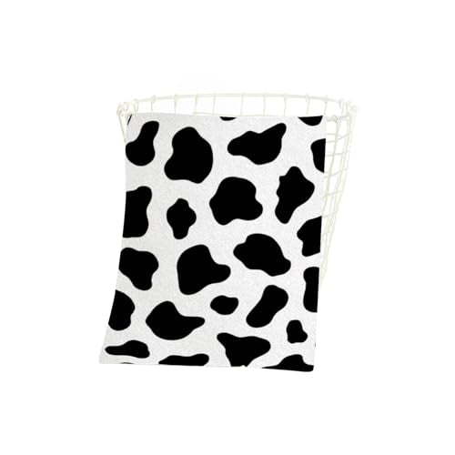 Cute White Cow Beach Towel Farm Cow Skin Black Spots Face Towels Suit Travel Sports Pool Swimming Bath Camping Spa Gym Yoga,15x30 Inch - color: White Cow
