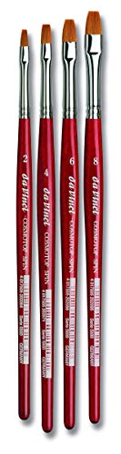 da Vinci Brushes 5511A2 5880 Spin Flat (Sizes 2,4,6,8) Artist Brush Set, Black 4 - style: Spin Flat Set