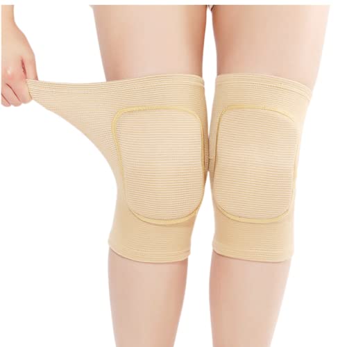 JUMISEE Kids Knee Pad, Anti-Slip Padded Sponge Knee Brace Breathable Flexible Elastic Knee Support for Football Volleyball Dance Skating Basketball Sports - color: Nude, size: X-Small(4-7 Years old)