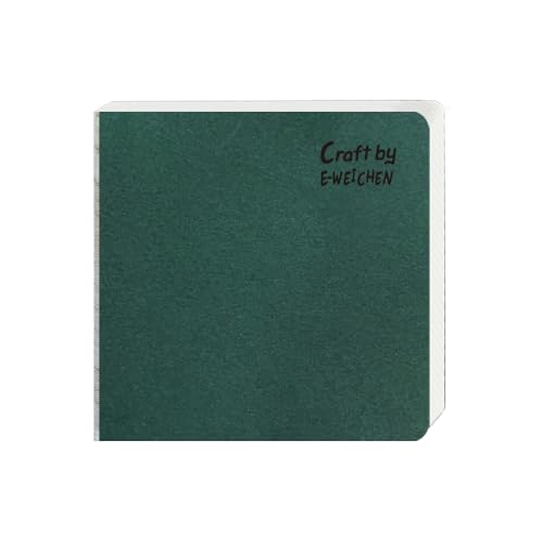 Square 3.9X3.9 300gsm Portable Fine Textures Watercolor Paper Pad Journal 60pgs (30 Sheets) Travel Size for Calligrapher Watercolor Sketch Book Water Color Paper Notebook. Dark Green - color: 300gsm-FineTexture-Dark Green