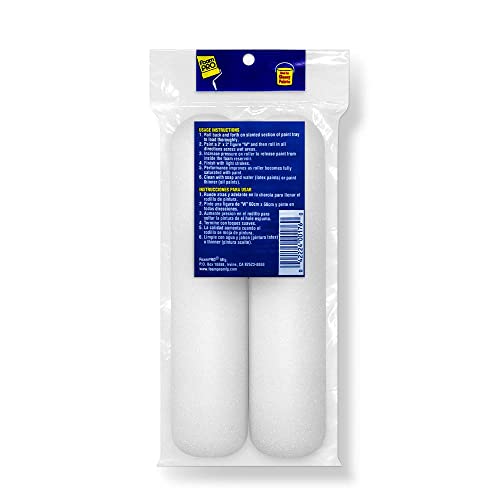 FoamPRO 176, 15.2cm(6인치) 미세 마감 폼 롤러 리필 (2팩) 폼 페인트 롤러 커버, 홈 페인팅 용품 및 페인트 도구, 미니 롤러 리필 - size: 2개들이 팩, style: 리필 15.2cm(6인치)