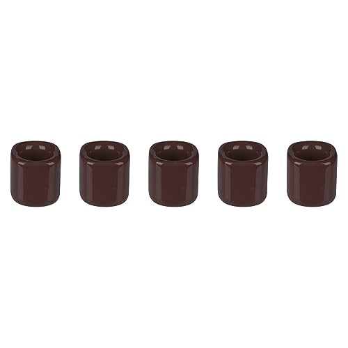 Mega Candles 5 pcs Brown 1/2 Inch Diameter Ceramic Chime Ritual Spell Candle Holders, Great for Casting Chimes, Meditation, Rituals, Spells, Vigil, Witchcraft, Wiccan Supplies - color: Brown, size: 5 Pieces