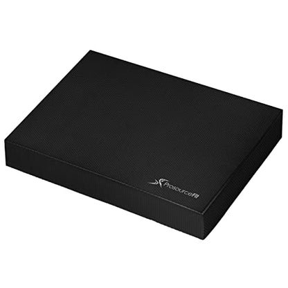 ProsourceFit Exercise Balance Pad, Non-Slip Cushioned Foam Mat & Knee Pad for Fitness and Stability Training, Yoga, Physical Therapy - color: Black, size: 15x12
