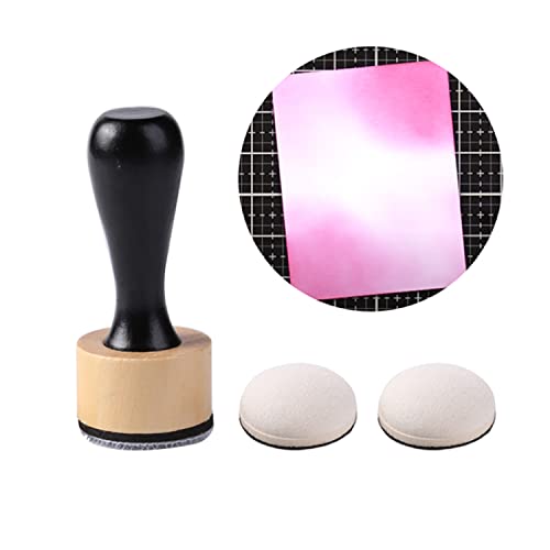 Mini Ink Blending Tool,with Foams Replacement Refill Foam Tool for Foams Scrapbooking Painting Drawing Art Supplies Handle Ink Tools Embossing Stencils - color: 1handle +2 Replacement Foam