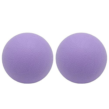 Hard Lacrosse Ball Massage Ball Therapy. Firm Trigger Point Massager Tool for Deep Tissue Yoga Physiotherapy Myofascial Release Muscle Relax Plantar Fasciitis Pain Relief (2 Pack) (Purple) | For Trigger Point Deep Tissue Myofascial Release Muscle Relax Pl