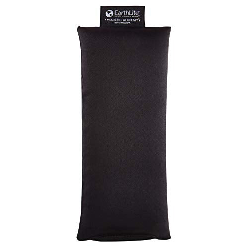 EARTHLITE Holistic Alchemy Aromatherapy Eye Pillow - 100% Silk Cover, Natural Herbs & Flax Seeds, Weighted, Cooling & Soothing - color: Black Onyx
