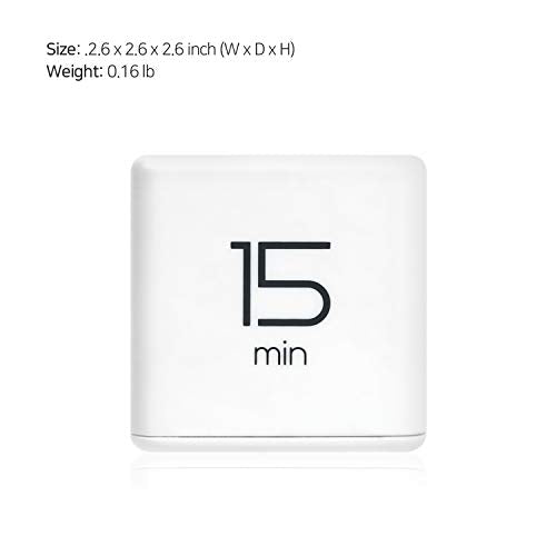 mooas Cube Timer, Flip, Block, Productivity, Time Management (White) - color: White