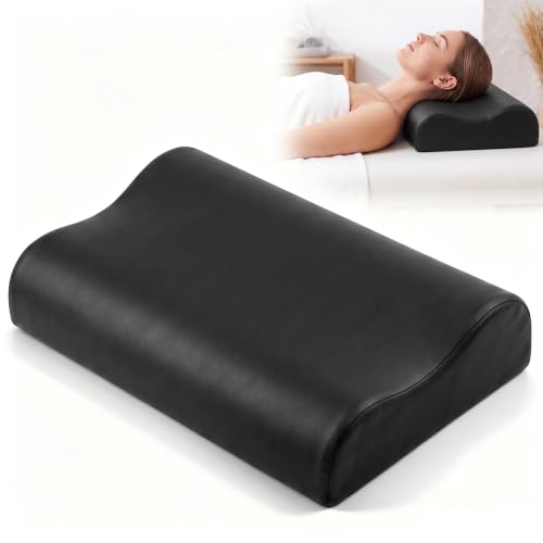 Junkin Neck Bolster for Massage Table Black 14.5" x 9.5" x 3.5" PU Leather