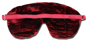Handmade Opulence Yoga Eye Pillow - Weighted Flaxseed Fill, Lavender Aromatherapy, Satin & Velvet, Adjustable Strap - Ideal for Meditation & Restful Sleep - Ruby Red - TEMFL-RD - color: Ruby Red