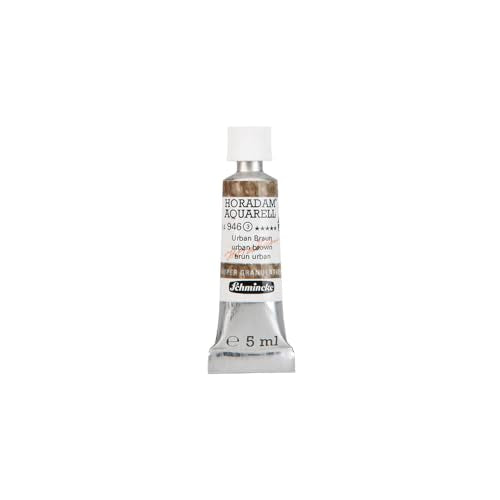 Schmincke - HORADAM® AQUARELL, Super Granulation, Urban Brown, 14 946 001, 5 ml, very strongly granulating shades, finest, super granulating watercolors - color: 946 urban brown