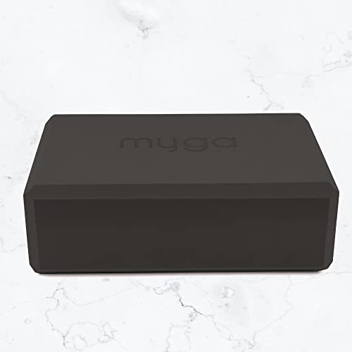 MYGA Yoga Block,Lightweight EVA Foam Yoga Brick,High Density Non-Slip Block for Yoga Poses, Pilates, Balance and Flexibility - color: Black, size: One Size