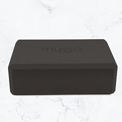 MYGA Yoga Block,Lightweight EVA Foam Yoga Brick,High Density Non-Slip Block for Yoga Poses, Pilates, Balance and Flexibility - color: Black, size: One Size