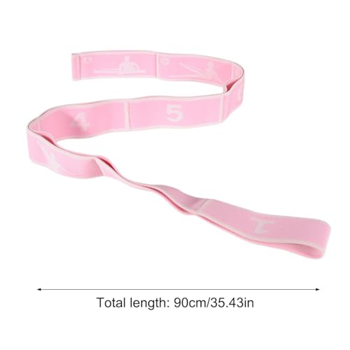 8 Loops Yoga Stretch Strap Numbered Resistance Band Elastic Exercise Belt for Yoga Gymnastics Dance Flexibility Workout