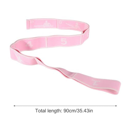 8 Loops Yoga Stretch Strap Numbered Resistance Band Elastic Exercise Belt for Yoga Gymnastics Dance Flexibility Workout
