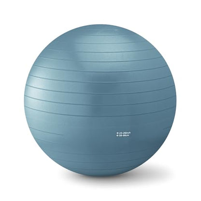 Amazon Basics Anti-Burst Exercise Ball with Pump, 23-26" Diameter - color: Aqua