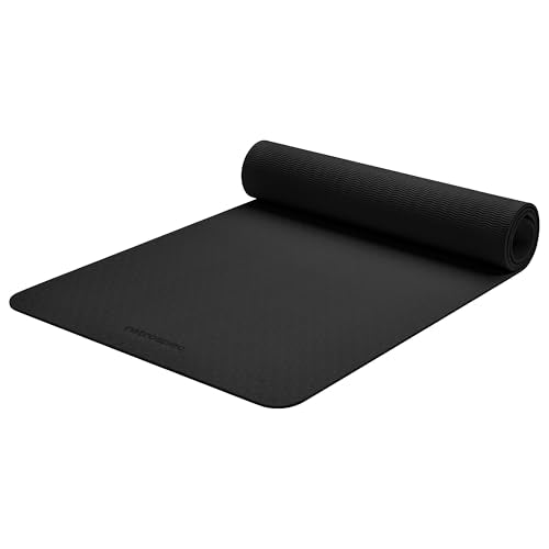 Retrospec Zuma Yoga Mat 6mm Thick Non-Slip TPE Exercise Mat | Cushioned Workout Mat for Yoga Pilates and Home Stretching | 72 x 24 with Carrying Strap