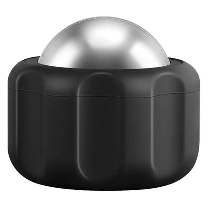 Cold Massage Roller Ball Ice Roller for Muscle Recovery-Black | medical-grade stainless steel,Cooling Cold Therapy Roller,Deep Tissue, Pain Relief,Supports Cold, Heat, or Essential Oil Use - color: Black