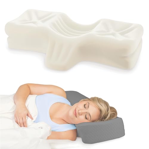 Therapeutica Ergonomic Cervical Pillow for Neck Pain Relief, Average, GR - color: Gray, size: Average