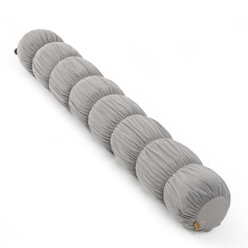 Pat. Pend. Full Body Pillow for Side Sleepers, 59 Inch, Zinc Gray | Long body pillow for adults with a removable, washable soft velvet cover; bolster design for sleeping on beds and sofas. - color: Zinc Gray, size: 59" x 7.87"