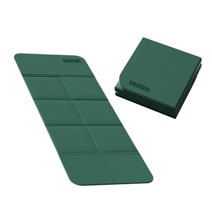 Foldable Yoga Mat 75"x31"x0.24" Portable Exercise Mat - color: Dark Green+Dark Green Grey