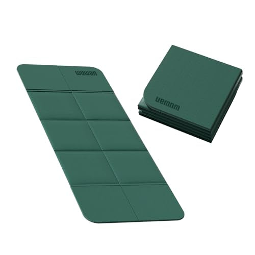Foldable Yoga Mat 75"x31"x0.24" Portable Exercise Mat - color: Dark Green+Dark Green Grey