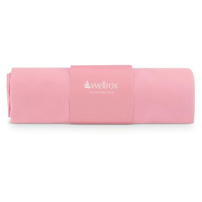Wellrox Microfiber Yoga Hand Towel – Super Soft, Quick-Dry, Non Slip Yoga Towel for Hot Pilates, Gym & Workouts (26.5" x 16", Pink) - color: Pink