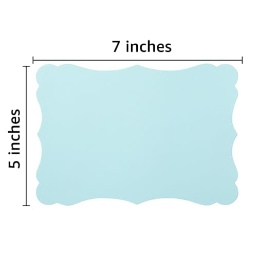 50 Pack Blank Kraft Greeting Cards, Light Blue, 5x7IN | Thick Cardstock Paper, For DIY Gift Cards, Menus, Baby Shower Invitations, Wedding Invitations - color: Light Blue, size: 5x7IN