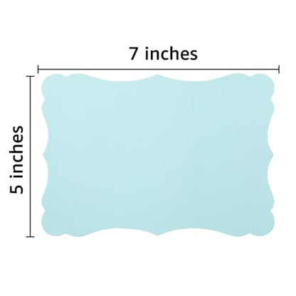 50 Pack Blank Kraft Greeting Cards, Light Blue, 5x7IN | Thick Cardstock Paper, For DIY Gift Cards, Menus, Baby Shower Invitations, Wedding Invitations - color: Light Blue, size: 5x7IN