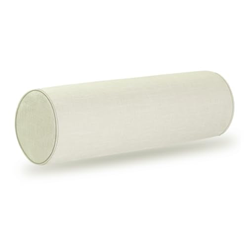Durable Neck Cervical Pillowcases, Throw Pillow Cover– Perfect for Memory Foam Neck Roll Pillows&Neck Roll Pillow, Easy to Wash & Matches Your Sofa/Bed (Beige, 6x18) - color: Beige, size: 6x18