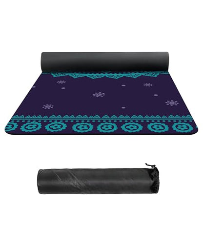nuveti Suede TPE Yoga Mat High Density Non Slip Yoga Mats with Carrying Bag,72"x32" Extra Thick 8MM Exercise & Workout Mat for Yoga, Pilates and Fitness - color: YeRong